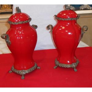 Pair Of Chinese Style Vases