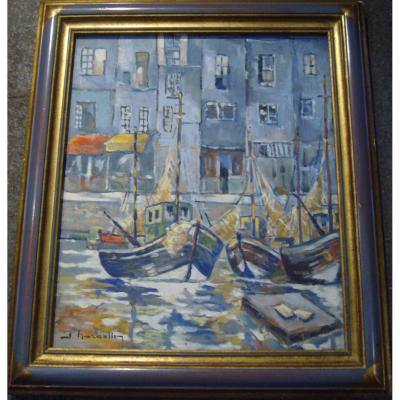 Le Port à Honfleur / JACQUES  MARCELLIN