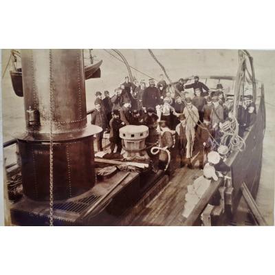 West John Alfred - Passengers Of A Steamer - Circa 1900 - Signed