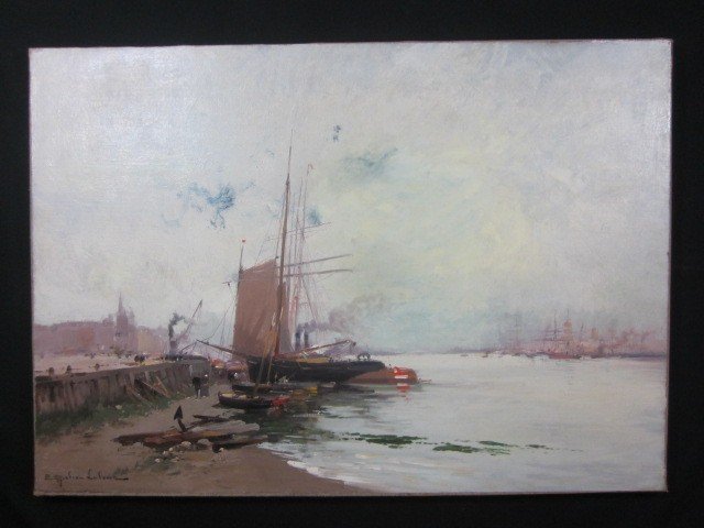 Eugène GALIEN-LALOUE (1854-1941),  « Le port du Havre »  -photo-7