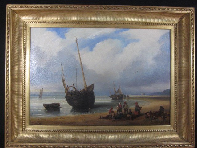 Louis Le Poittevin “return From Fishing”