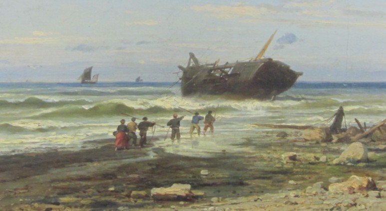 Charles Euphrasie Kuwasseg (1833-1904), "the Wreck Raiders"-photo-1