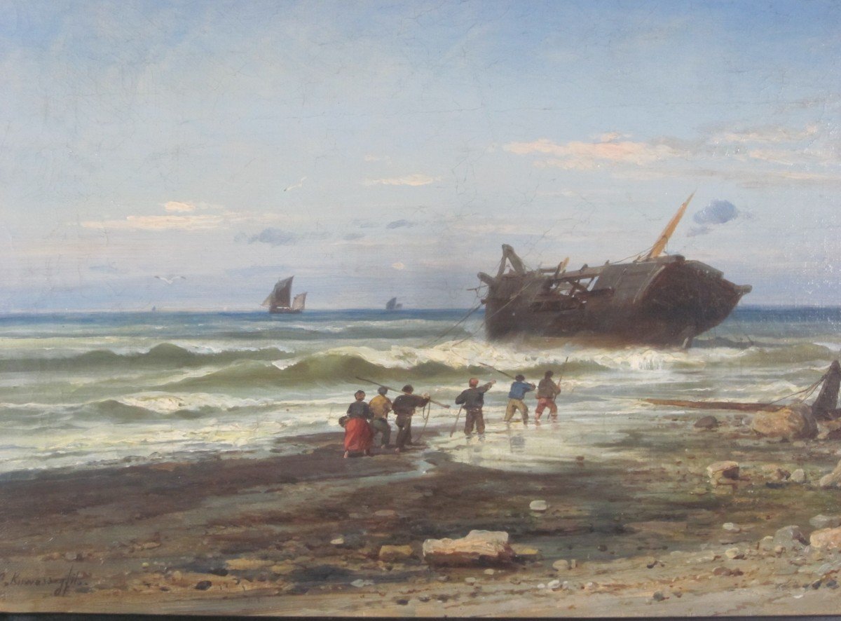 Charles Euphrasie Kuwasseg (1833-1904), "the Wreck Raiders"-photo-8