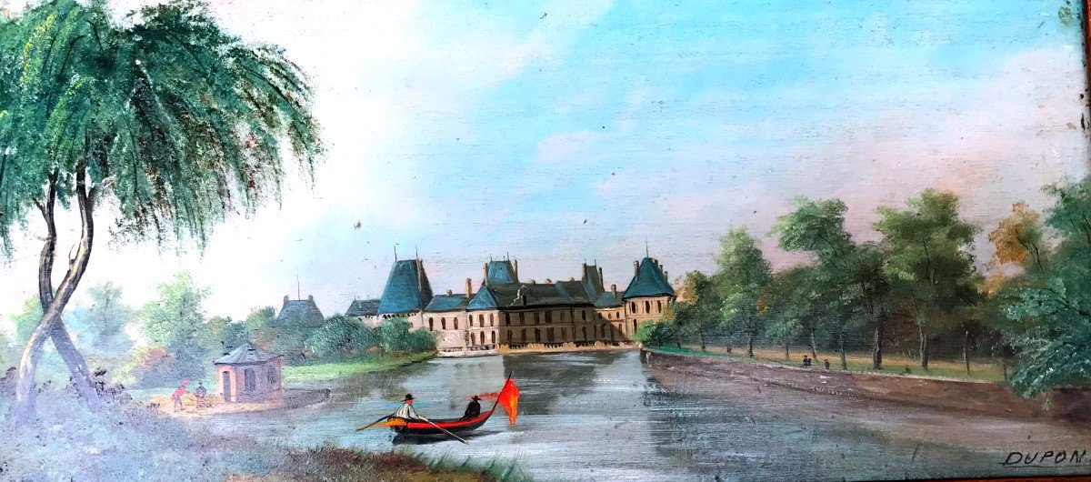 Paire De Tableaux, Les Châteaux De La Loire ???, Hsp, Signé De Dupont, époque XIX ème-photo-3