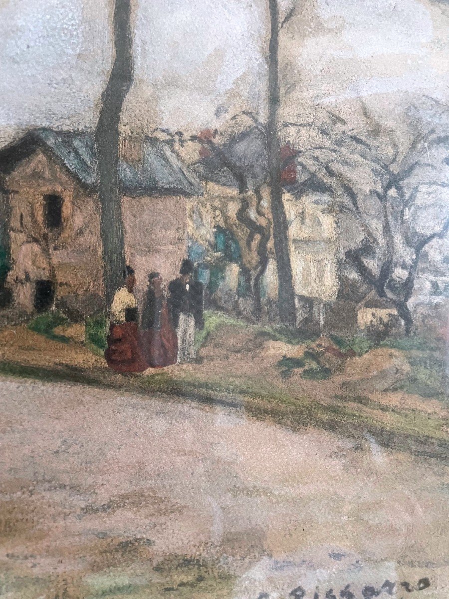 Estampe Ancienne "la Route De Louvecienne" Par C. Pissaro, édition De Spitzer-photo-3