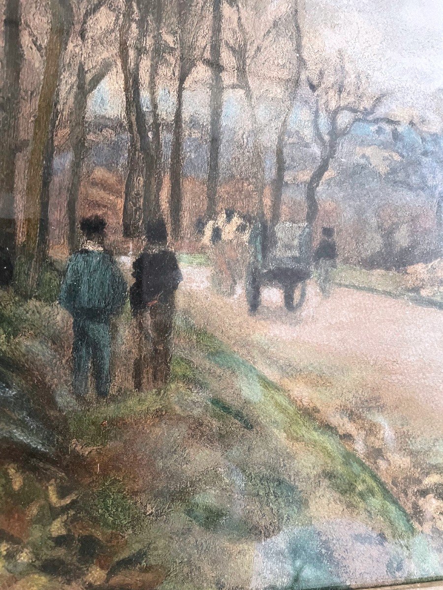 Old Print "the Road To Louvecienne" By C. Pissaro, Despitzer Edition-photo-4