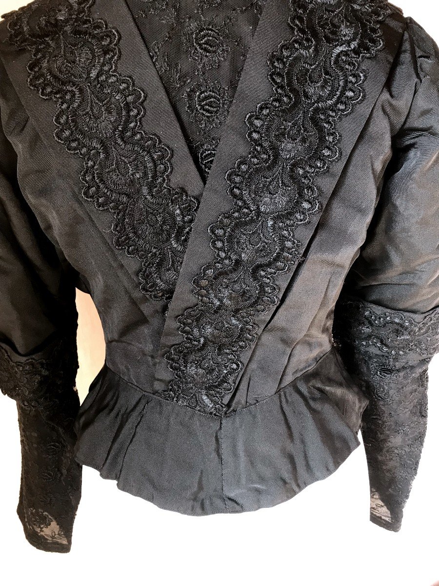 Lace And Applique Bodice, Napoleon III, 19th Century-photo-3