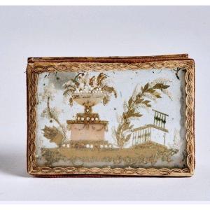 Box Fixed Under Glass With Patterns In Fine Pearls And Mother-of-pearl, 18th Century
