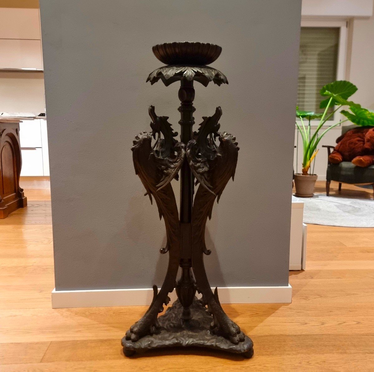 Side Table In Ebonized Wood With Dragons: A Treasure From The 19th Century-photo-8