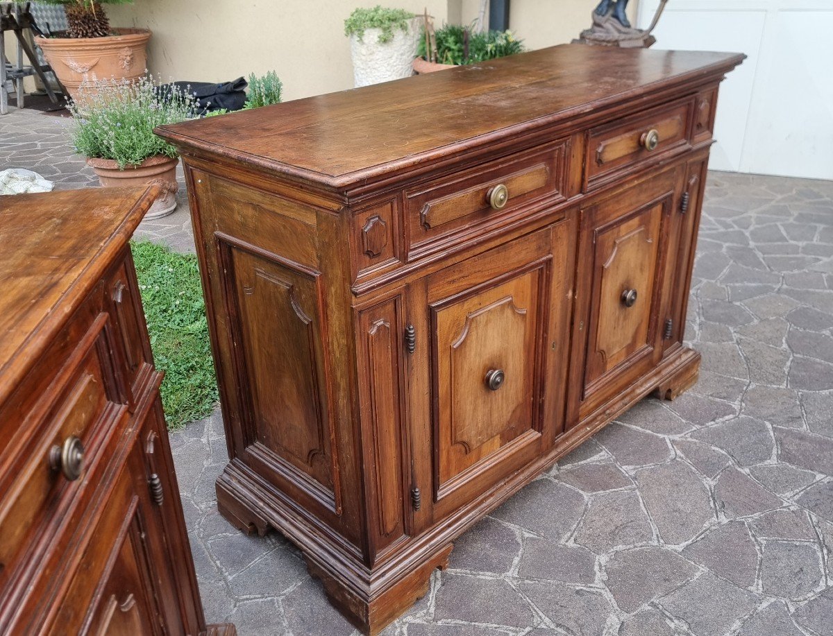 Pair Of 18th Century Bolognese Walnut Sideboards-photo-6