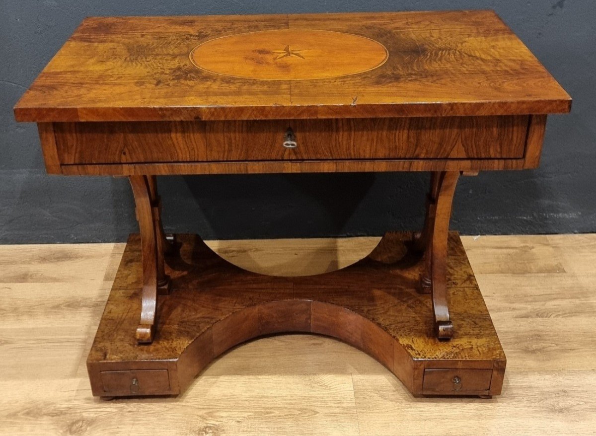 Table Biedermeier De 1820 En Noyer : élégance Intemporelle-photo-6