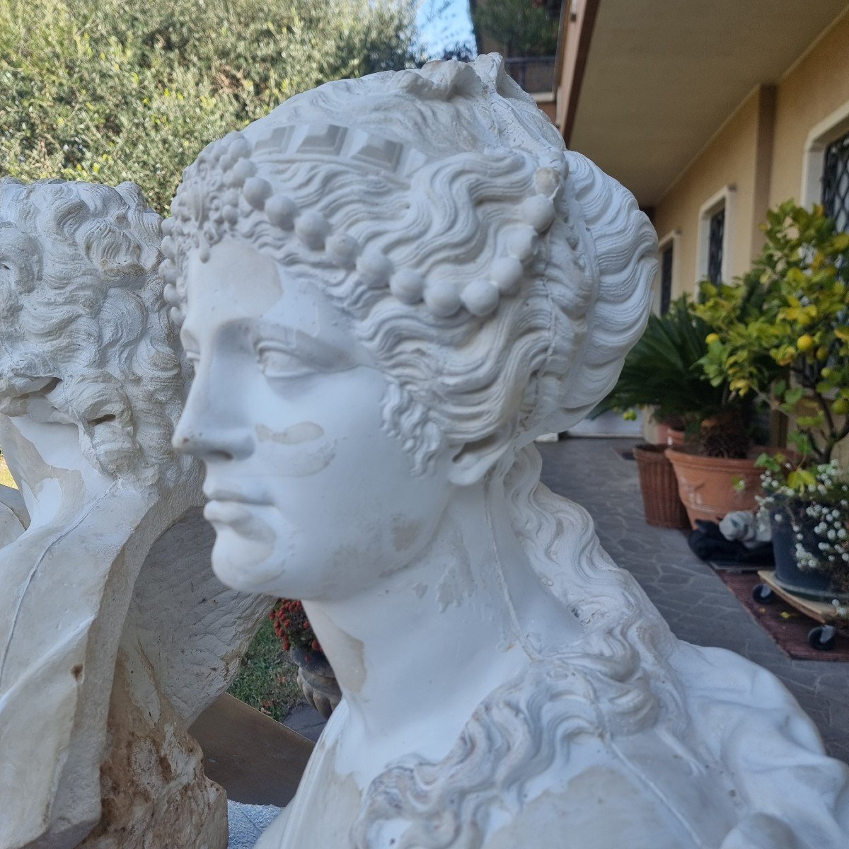 4 Plaster Busts From 1900: A Treasure Of Art And History-photo-4