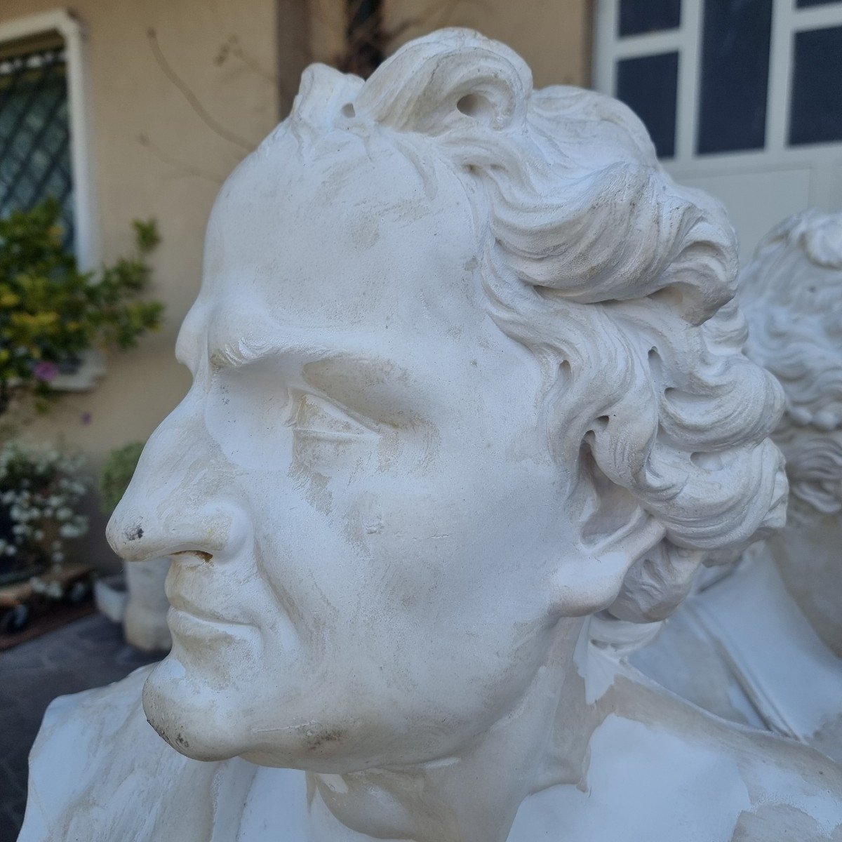 4 Plaster Busts From 1900: A Treasure Of Art And History-photo-2