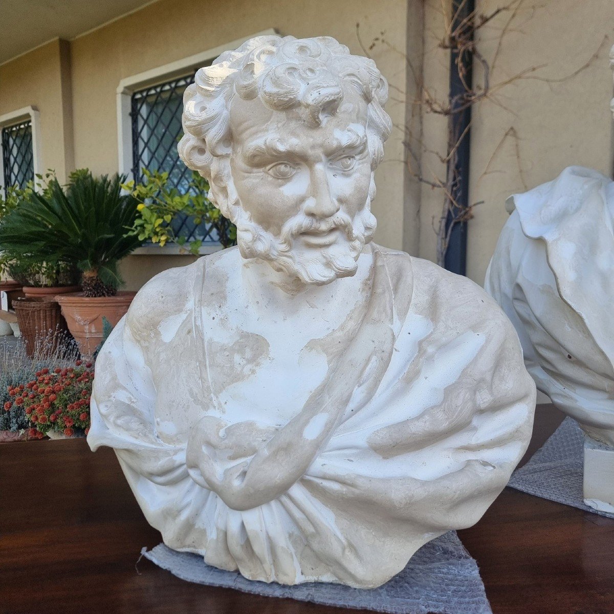 4 Plaster Busts From 1900: A Treasure Of Art And History-photo-5