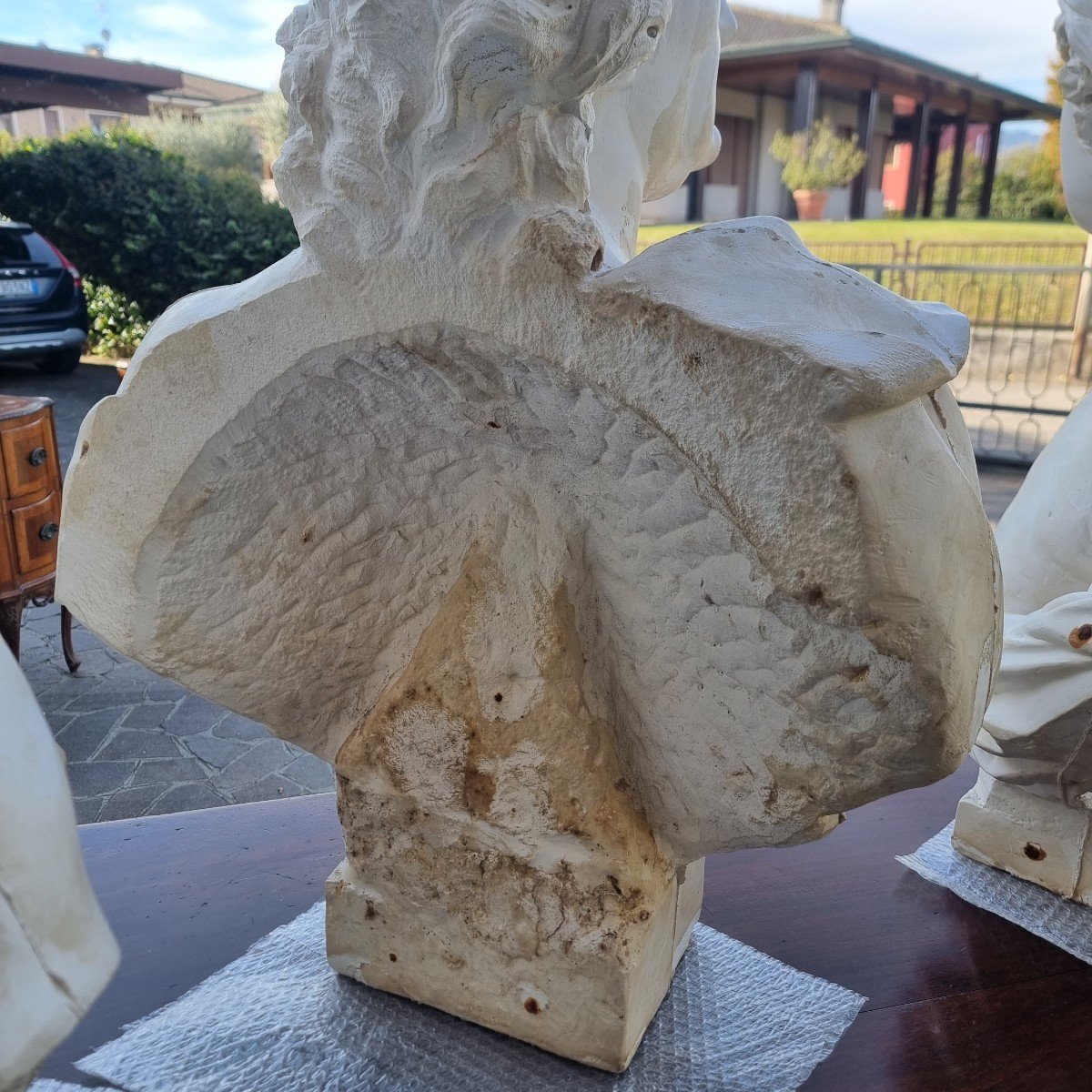 4 Plaster Busts From 1900: A Treasure Of Art And History-photo-7