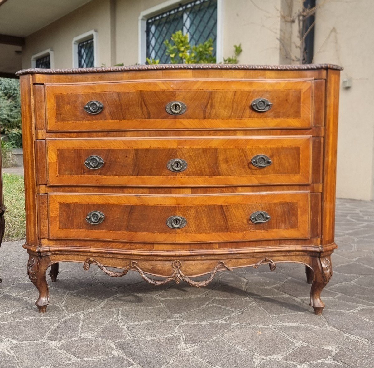 Venetian Walnut Triptych From The 19th Century-photo-3