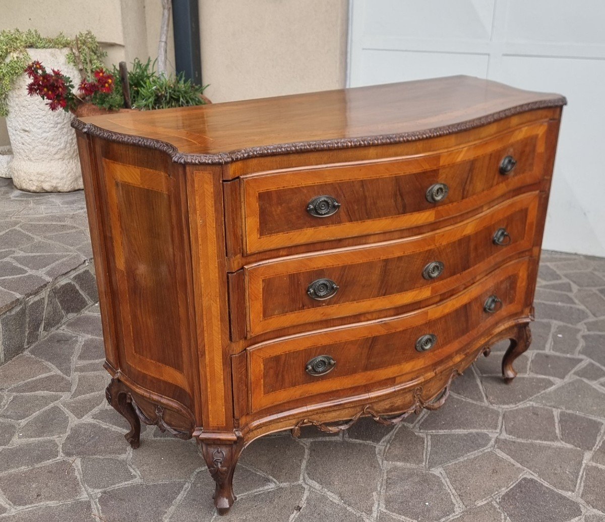 Venetian Walnut Triptych From The 19th Century-photo-1