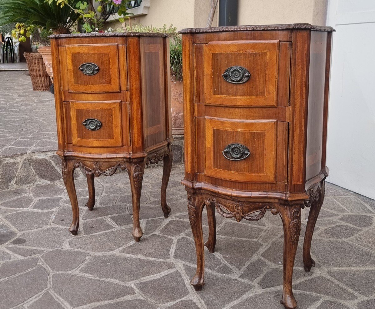 Venetian Walnut Triptych From The 19th Century-photo-3