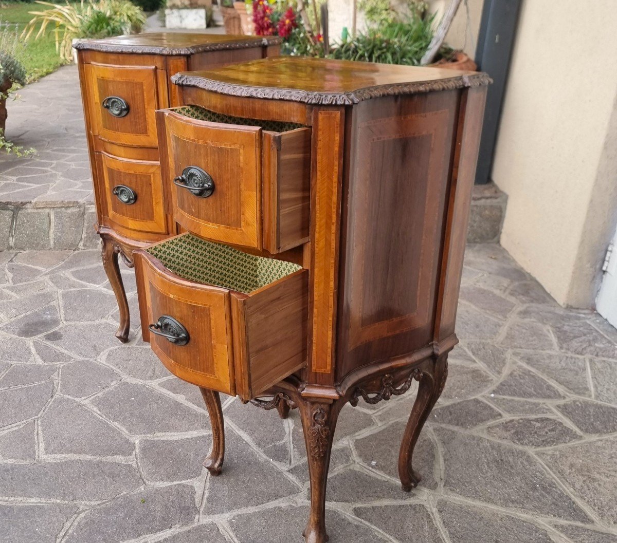 Venetian Walnut Triptych From The 19th Century-photo-6