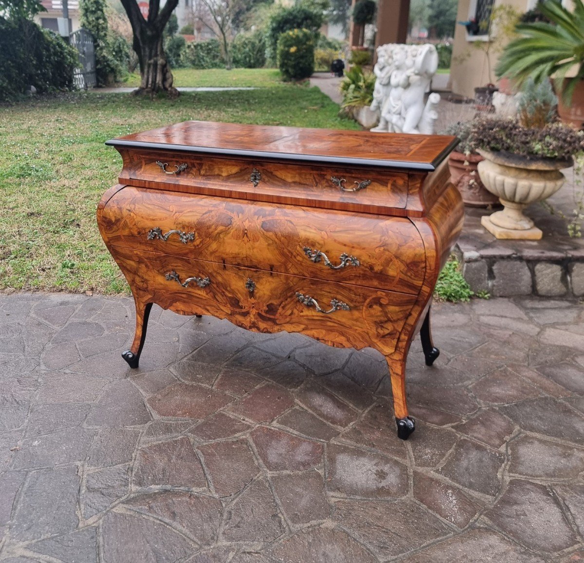 Commode Lombarde Fin XIXe Siècle En Style Louis XV-photo-2