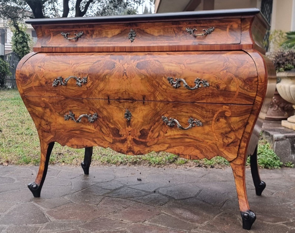 Commode Lombarde Fin XIXe Siècle En Style Louis XV-photo-3