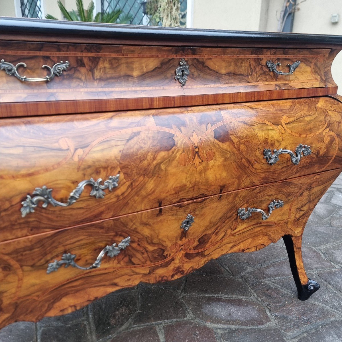 Commode Lombarde Fin XIXe Siècle En Style Louis XV-photo-1