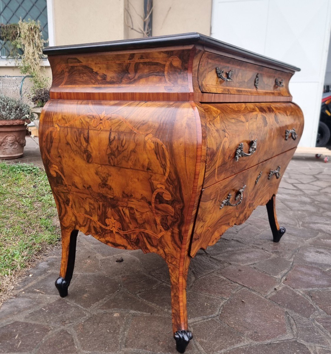 Commode Lombarde Fin XIXe Siècle En Style Louis XV-photo-3