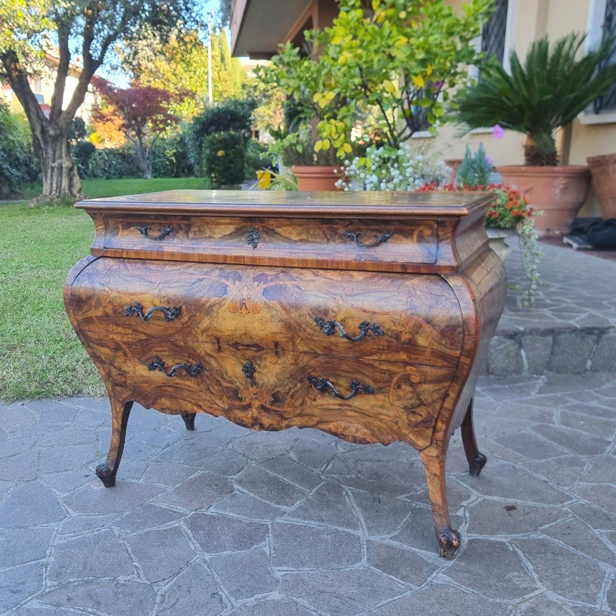 Lombard Chest Of Drawers Late 1800s In Louis XV Style