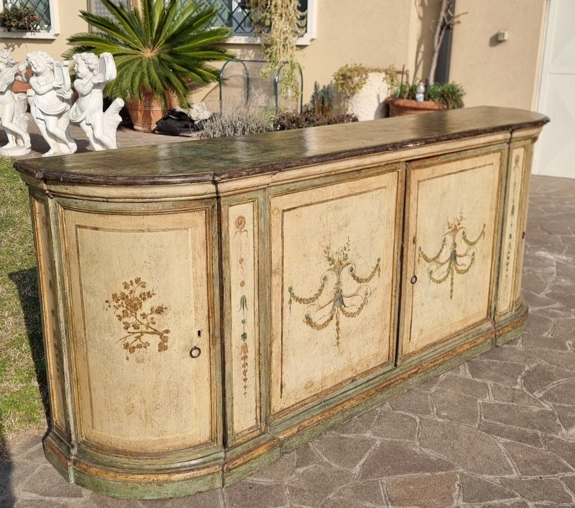 Veronese Lacquered Sideboard From The Early 18th Century – Original, Not A Replica! High Qualit-photo-2