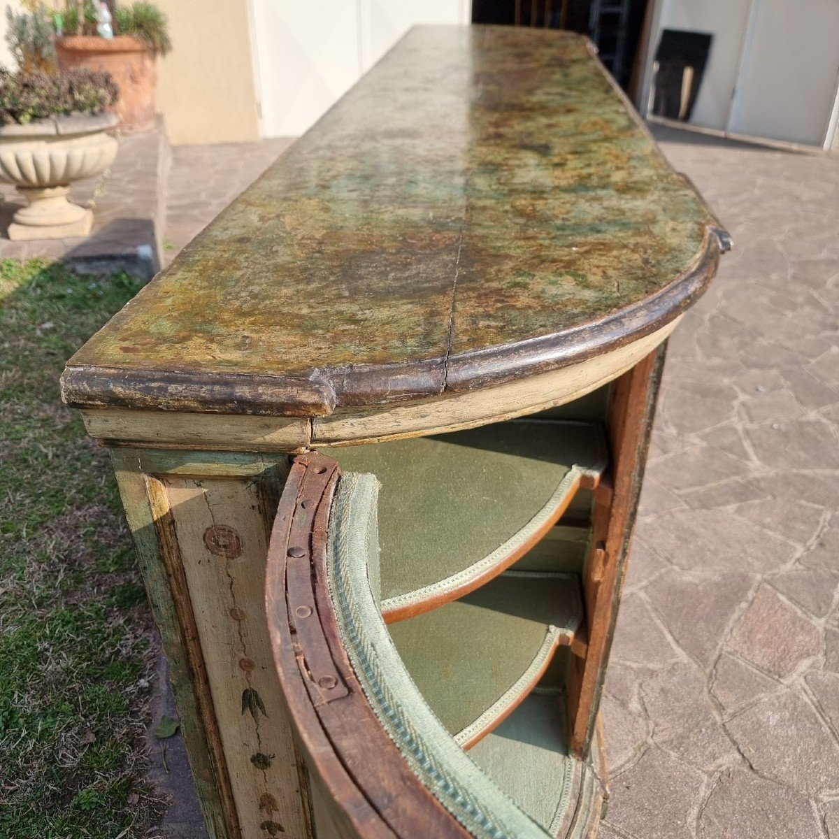 Veronese Lacquered Sideboard From The Early 18th Century – Original, Not A Replica! High Qualit-photo-4