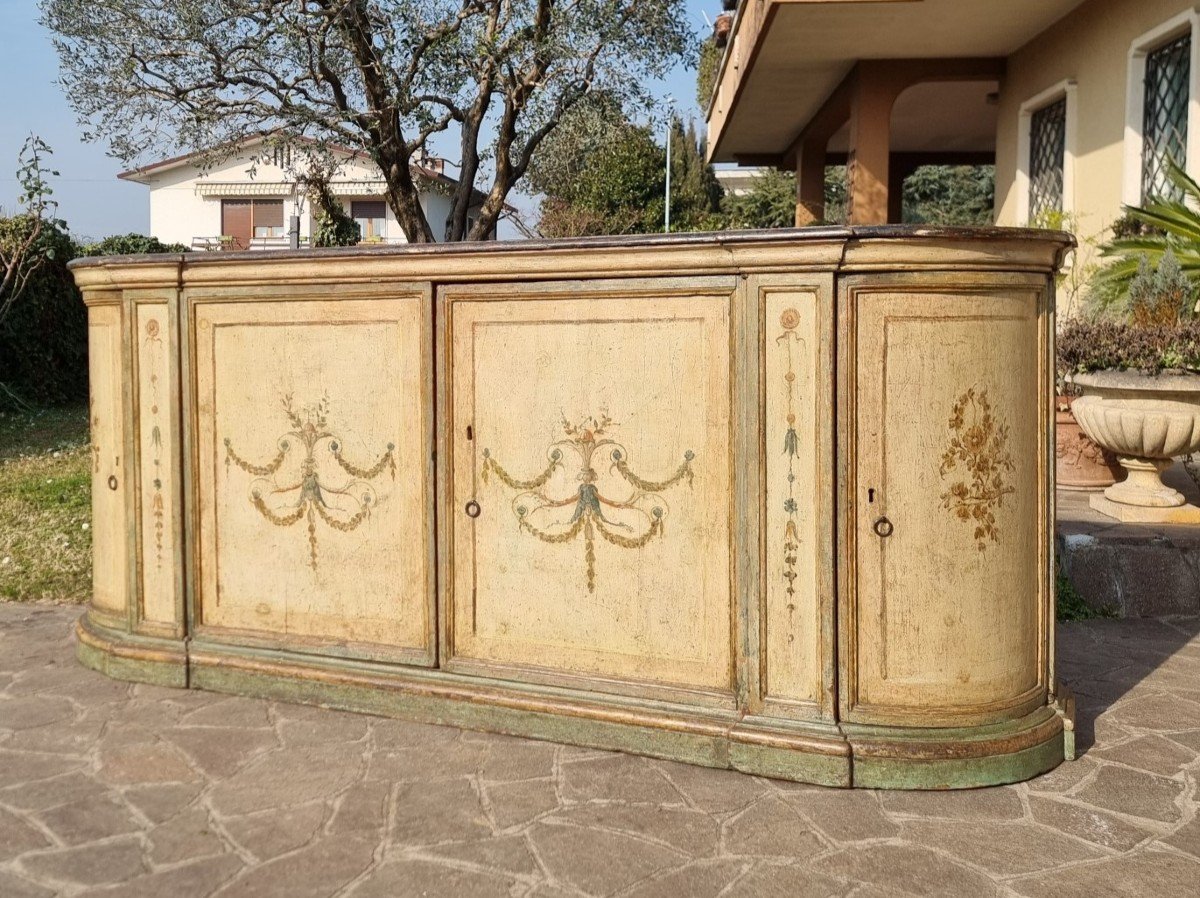 Veronese Lacquered Sideboard From The Early 18th Century – Original, Not A Replica! High Qualit-photo-8