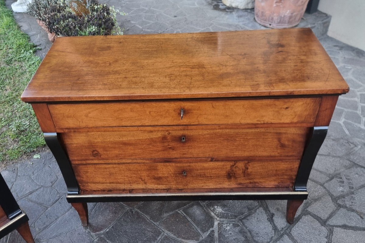 Pair Of Walnut Dressers 1810 First Empire-photo-1