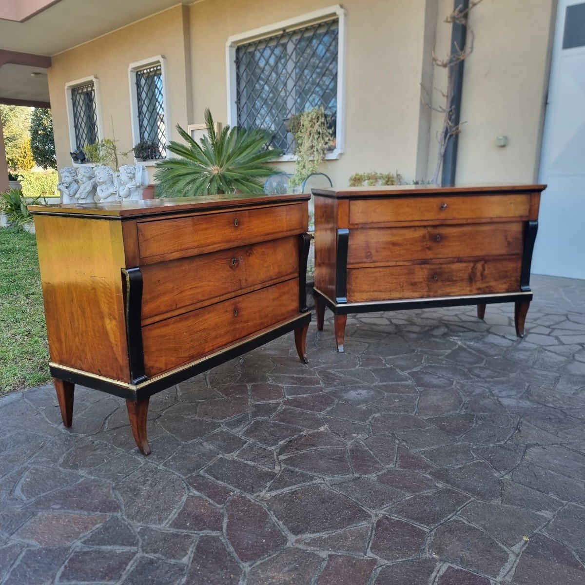 Pair Of Walnut Dressers 1810 First Empire