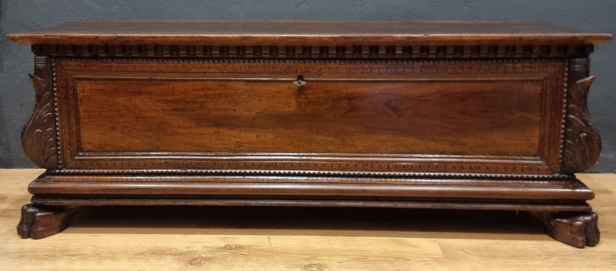 Walnut Cassapanca From The 1600s High Class -photo-5