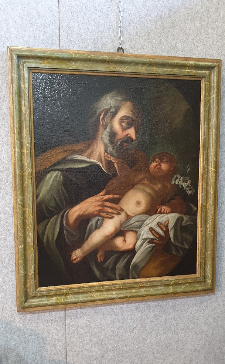 Oil On Canvas From 600 Representative Saint-joseph With Child-photo-4