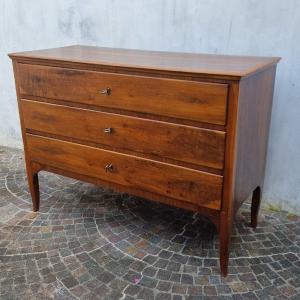 Commode En Noyer Du 19ème Siècle émilien : élégance Et Tradition