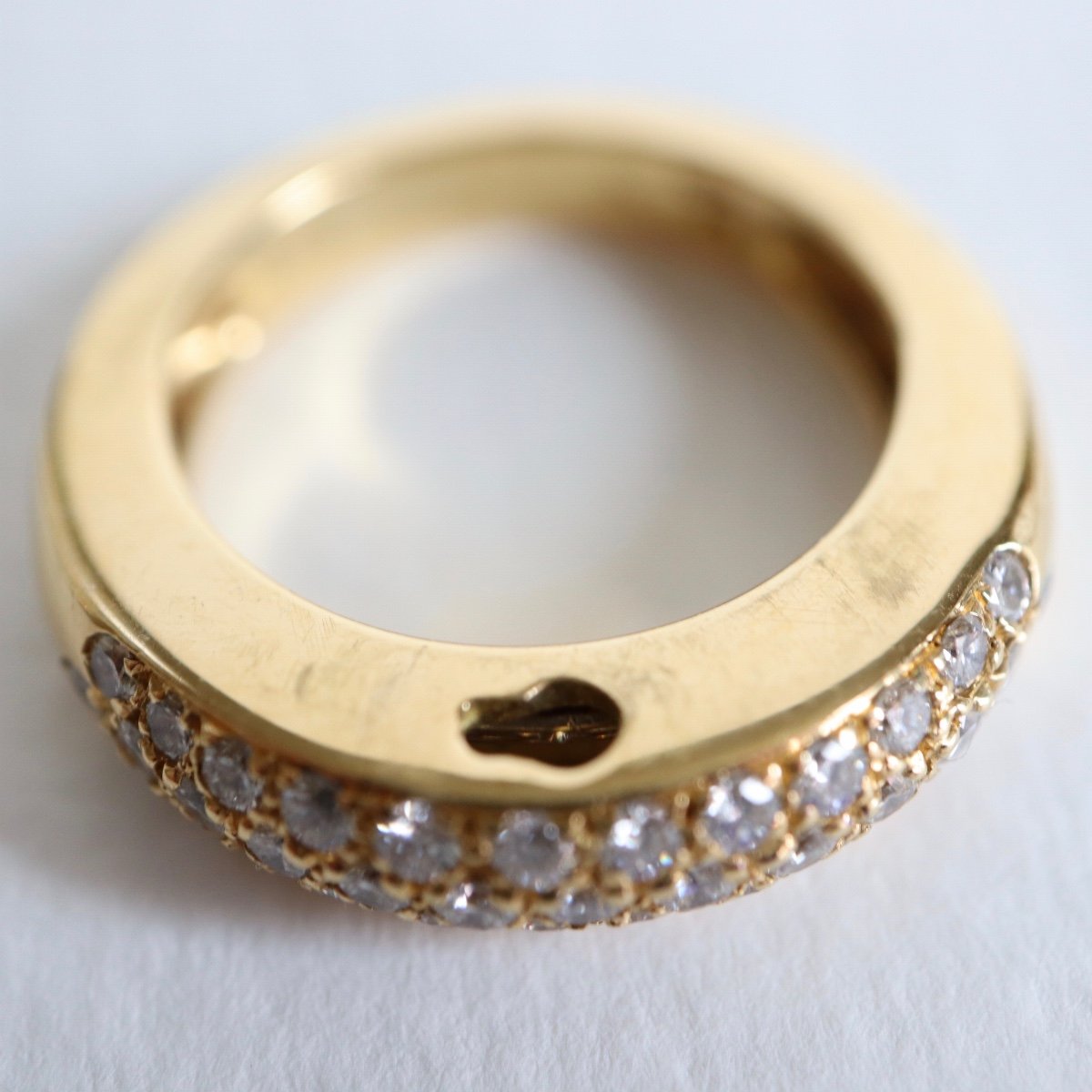 Piaget Bague Jonc Double Or Jaune 18 K Et Diamants -photo-3