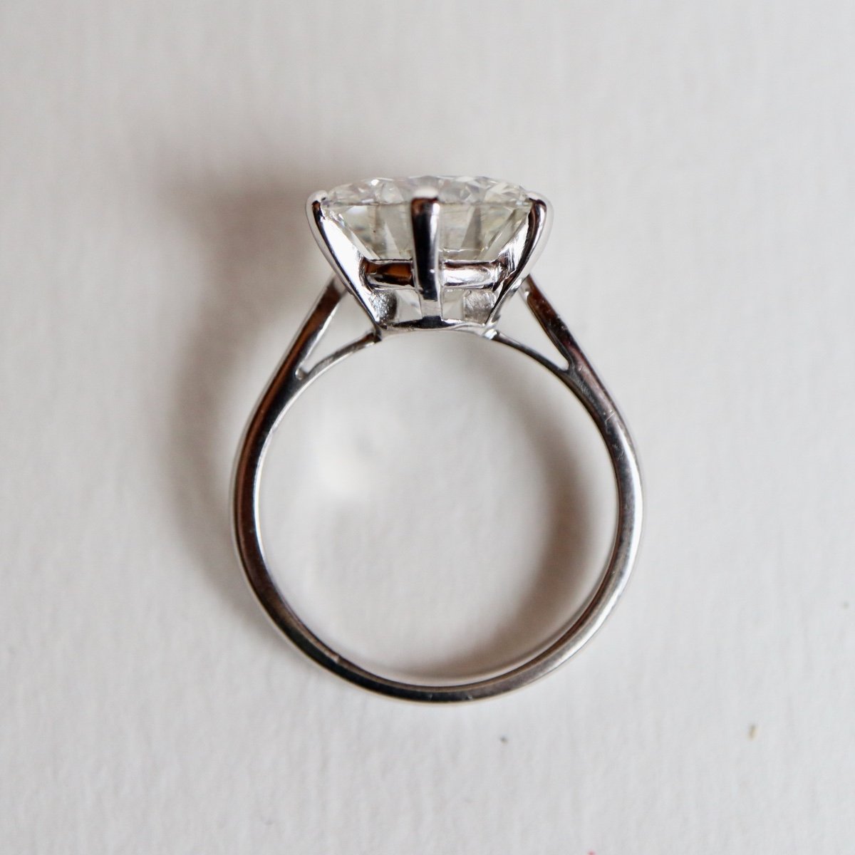 Bague Solitaire 5,23 carats or blanc-photo-4