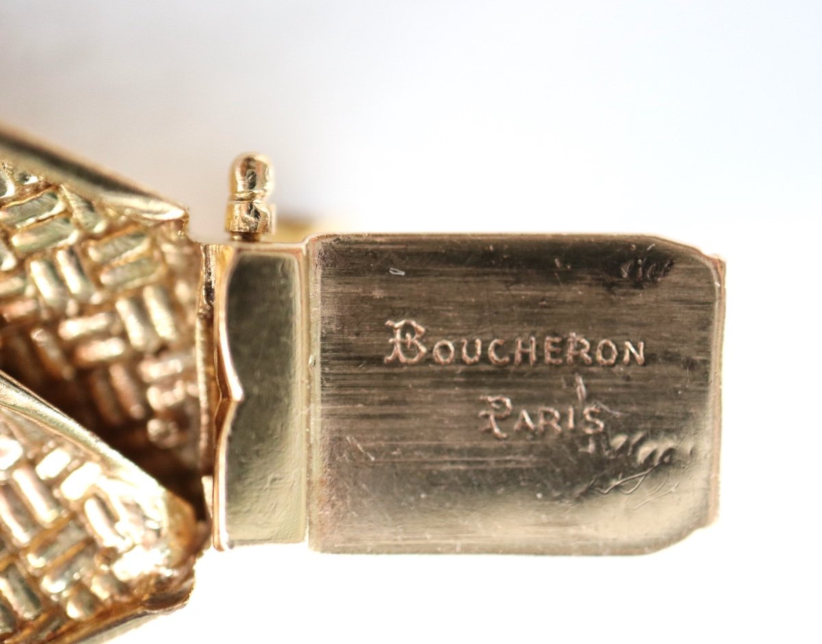 Boucheron Bracelet Ancien 1960 Or Et Saphirs-photo-1