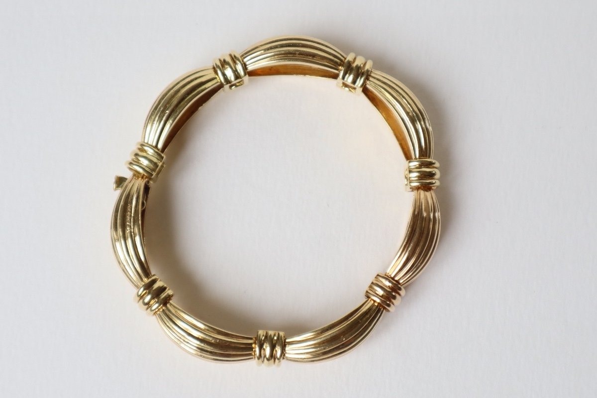 Oj Perrin Articulated Bracelet In 18 Kt Yellow Gold And 18 Kt Rose Gold-photo-3