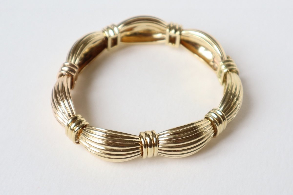 Oj Perrin Articulated Bracelet In 18 Kt Yellow Gold And 18 Kt Rose Gold-photo-2