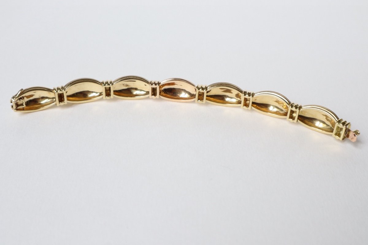 Oj Perrin Articulated Bracelet In 18 Kt Yellow Gold And 18 Kt Rose Gold-photo-4