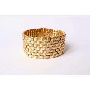 Bracelet Manchette En Or Tresse Or 18 Carats