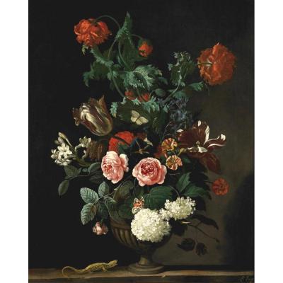 Abraham Begeyn, Flower Vase Circa 1670