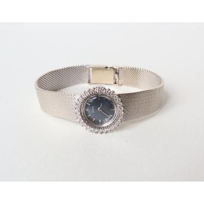 Zodiac Ladies Watch In 18 Kt White Gold And Mechanical Diamonds