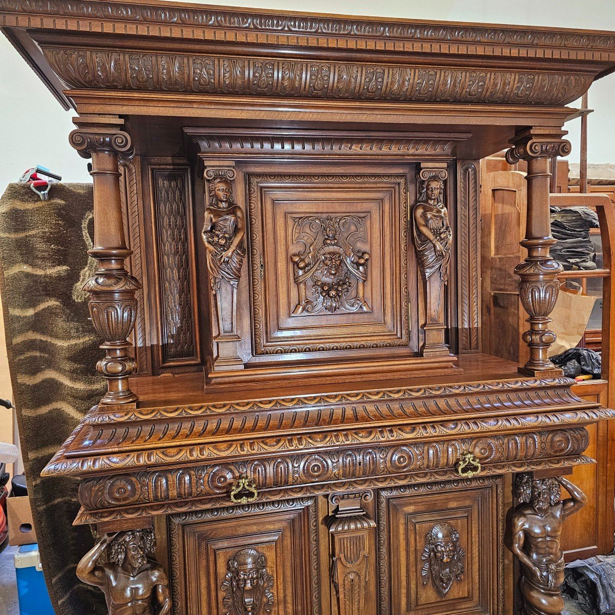 Large Neo-renaissance Style Buffet-photo-3