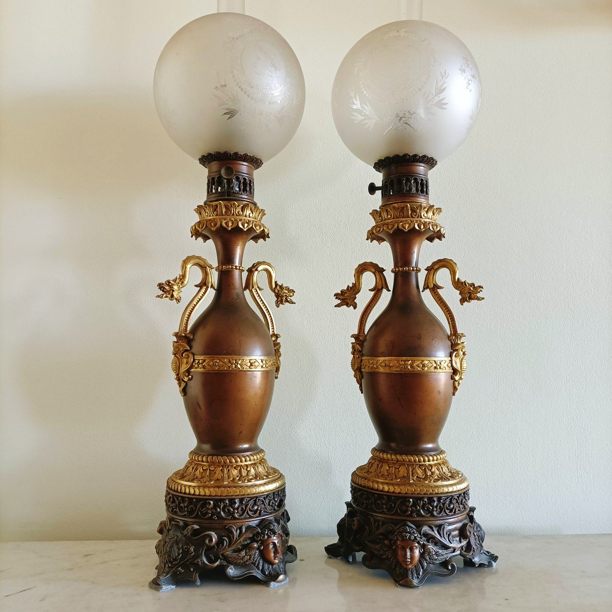 A Pair Of Lamps 1840-1850-photo-4