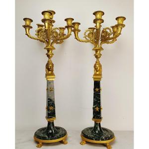 Paire Candelabre Style Empire XIX