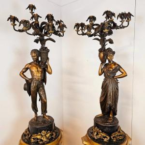 A Pair  Cuberworth Signed Candelabra