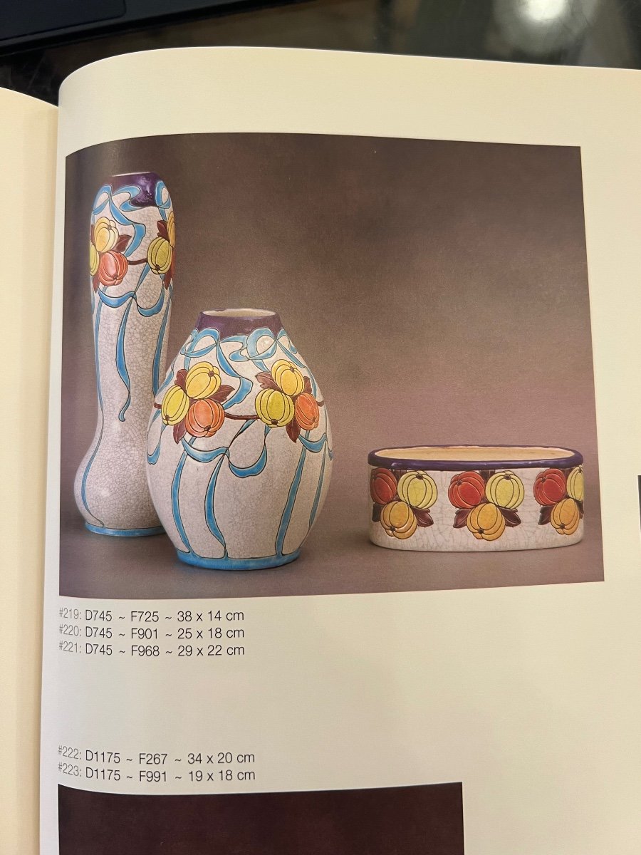 Paire De Vases Art Déco Catteau /  Boch - Kéramis D.747 Aux émaux Craquelés ( Vase Deco 1930 ) -photo-7